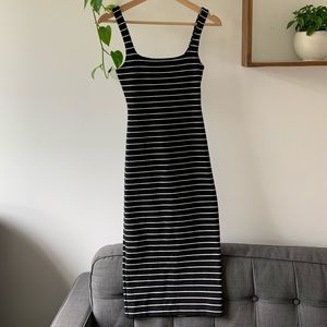 American Apparel striped midi dress